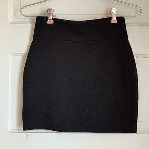 Black mini skirt